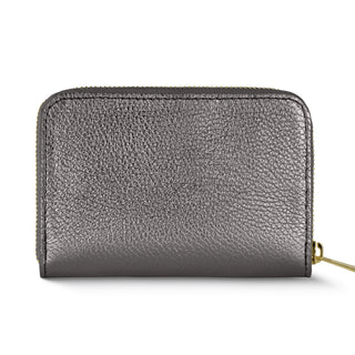 Italian Metallic Full-Grain Leather Wallet | Ancona - Glamourous Grace
