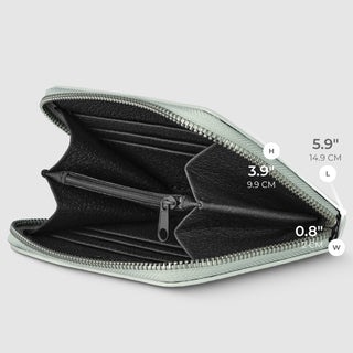 Italian Metallic Full-Grain Leather Wallet | Ancona - Glamourous Grace