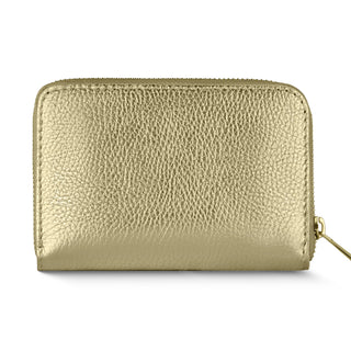 Italian Metallic Full-Grain Leather Wallet | Ancona - Glamourous Grace