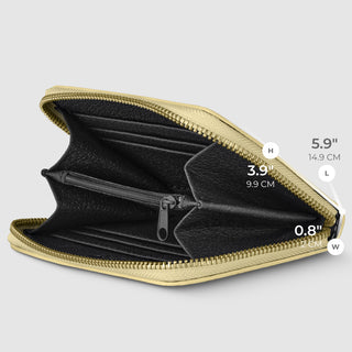 Italian Metallic Full-Grain Leather Wallet | Ancona - Glamourous Grace