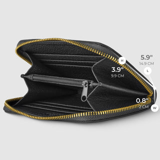 Italian Metallic Full-Grain Leather Wallet | Ancona - Glamourous Grace
