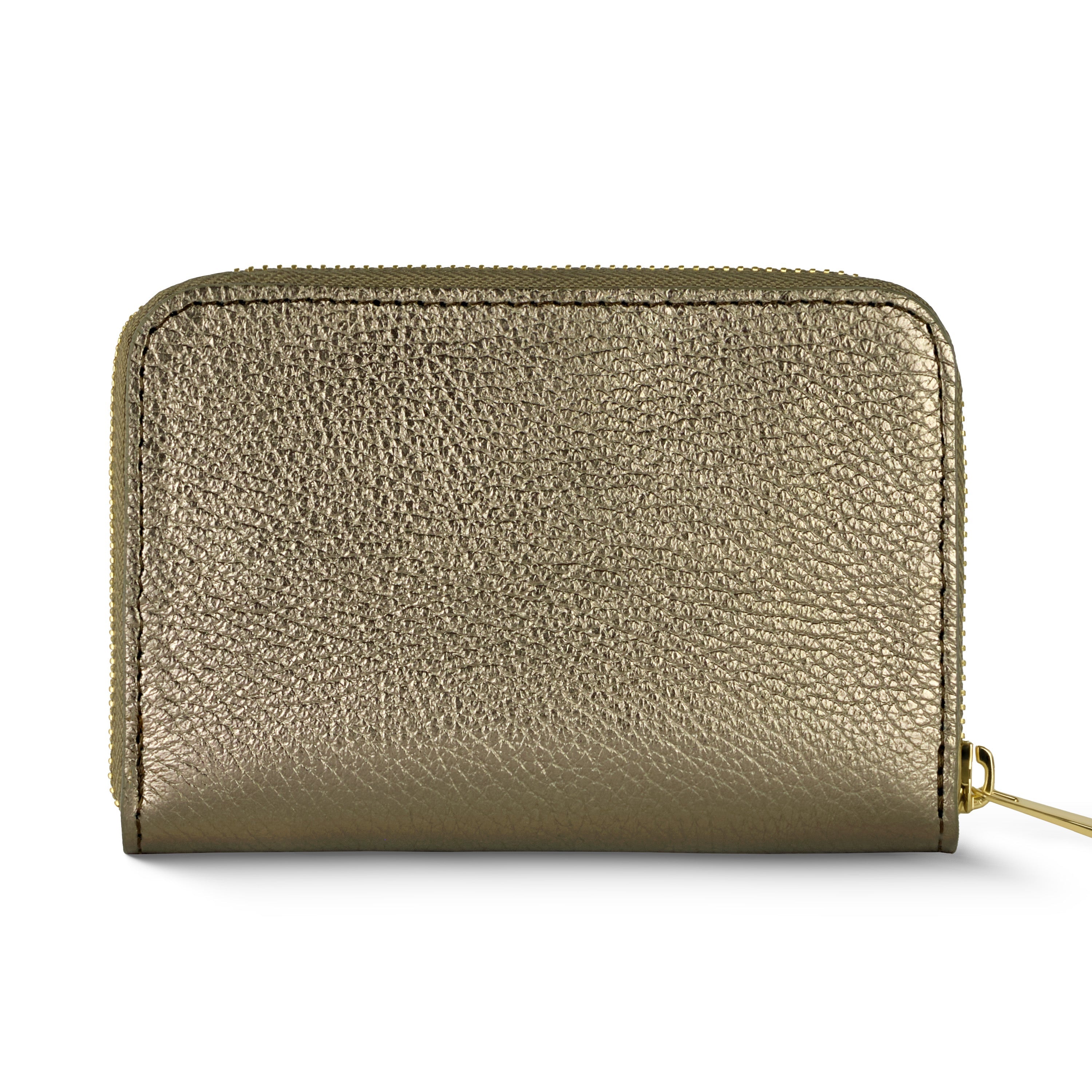 Italian Metallic Full-Grain Leather Wallet | Ancona - Glamourous Grace
