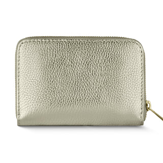 Italian Metallic Full-Grain Leather Wallet | Ancona - Glamourous Grace