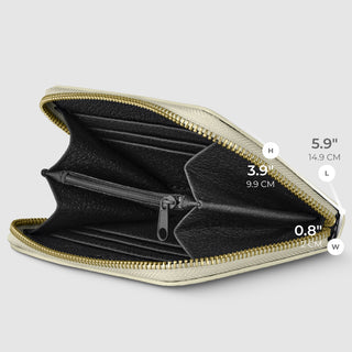 Italian Metallic Full-Grain Leather Wallet | Ancona - Glamourous Grace