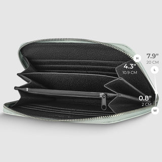 Italian Metallic Full-Grain Leather Wallet | Udine - Glamourous Grace