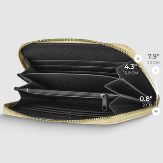 Italian Metallic Full-Grain Leather Wallet | Udine - Glamourous Grace