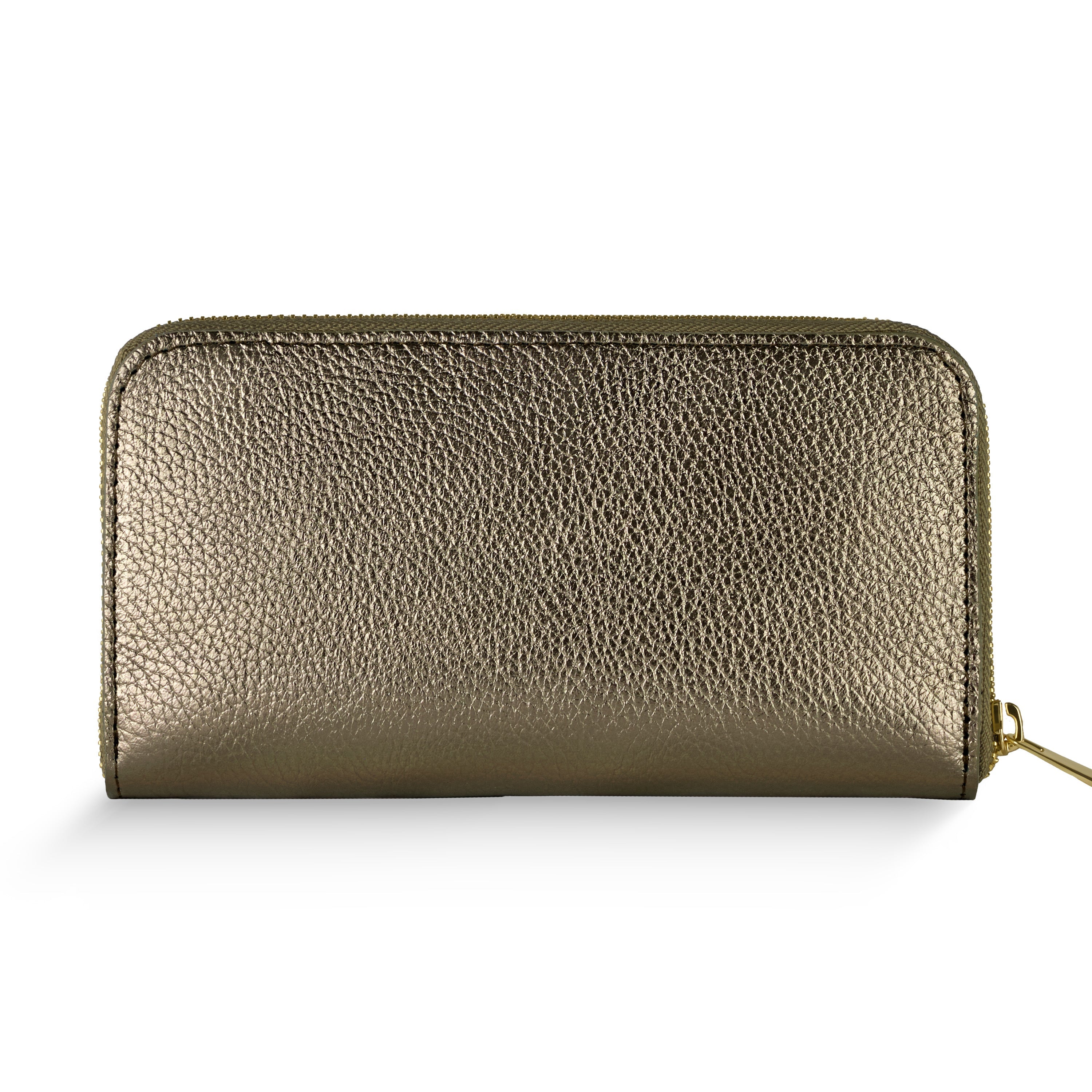 Italian Metallic Full-Grain Leather Wallet | Udine - Glamourous Grace