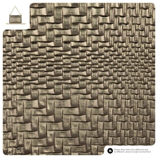 Italian Genuine Basketweave-Embossed Metallic Suede Crossbody Bag | Bari - Glamourous Grace