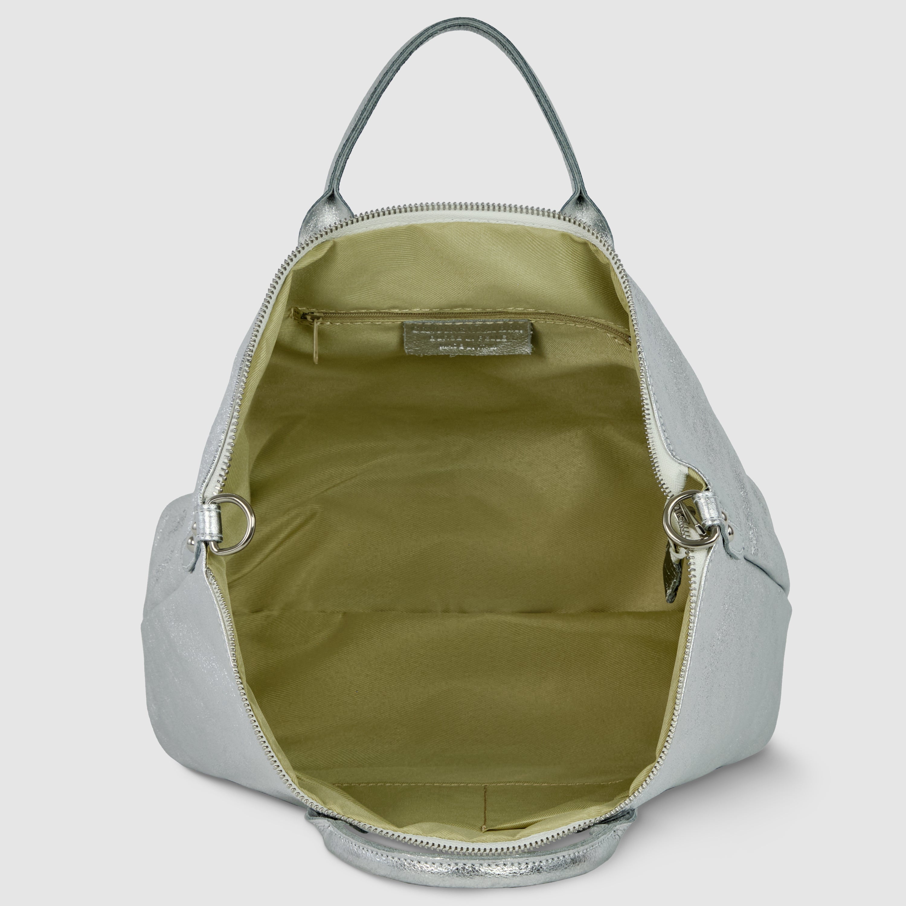 Italian Genuine Metallic Suede Top-Handle Bag | Padova - Glamourous Grace