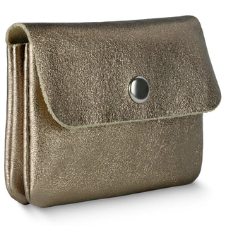 Italian Genuine Metallic Suede Wallet | Assisi - Glamourous Grace