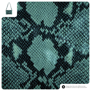 Italian Genuine Python-Print Suede Crossbody Bag | Lecce - Glamourous Grace
