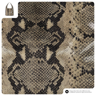 Italian Genuine Python-Print Suede Hobo Bag | Isernia - Glamourous Grace