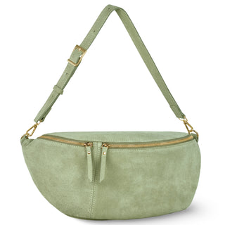Italian Genuine Suede Crossbody Bag | Genova - Glamourous Grace