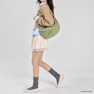 Italian Genuine Suede Crossbody Bag | Genova - Glamourous Grace