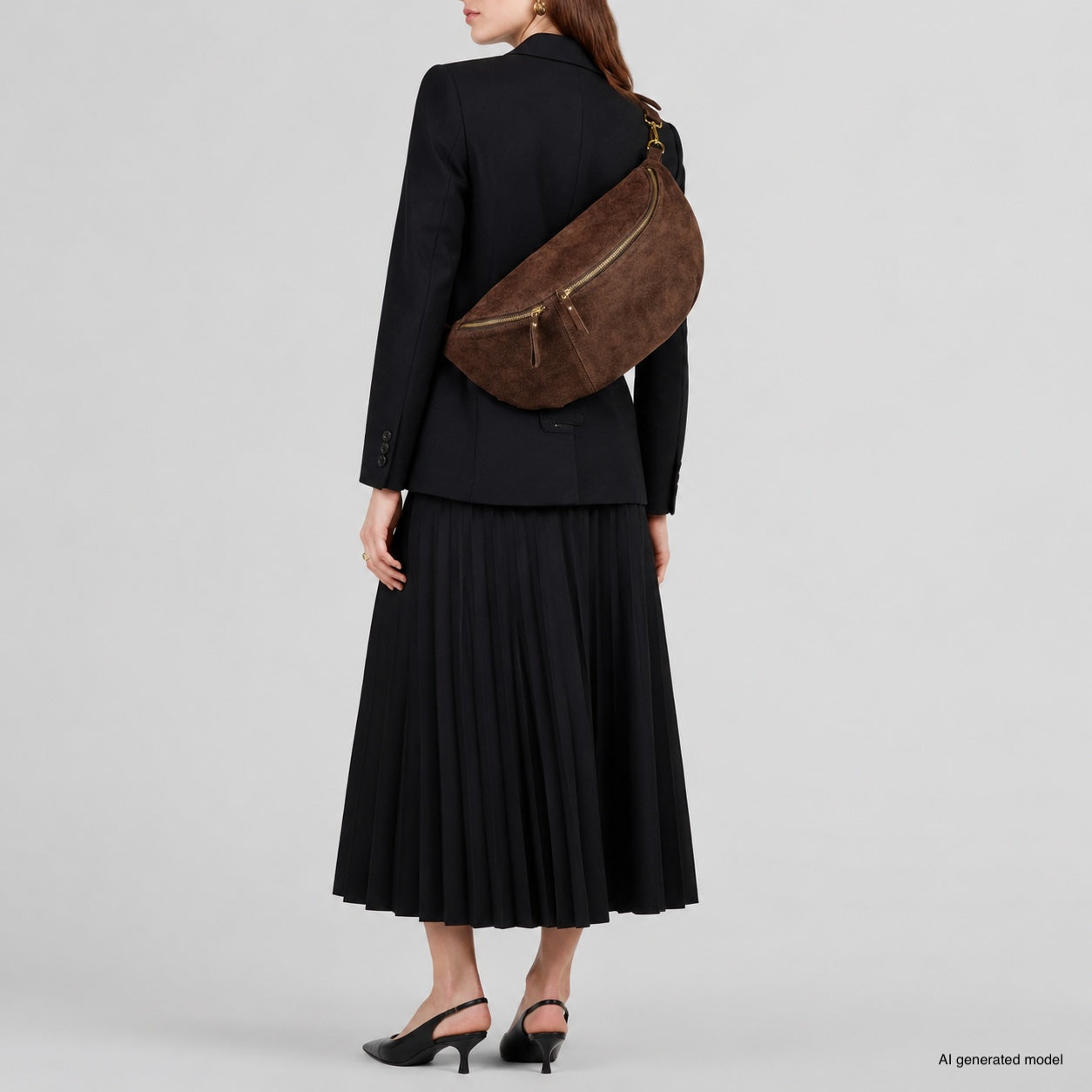 Italian Genuine Suede Crossbody Bag | Genova - Glamourous Grace