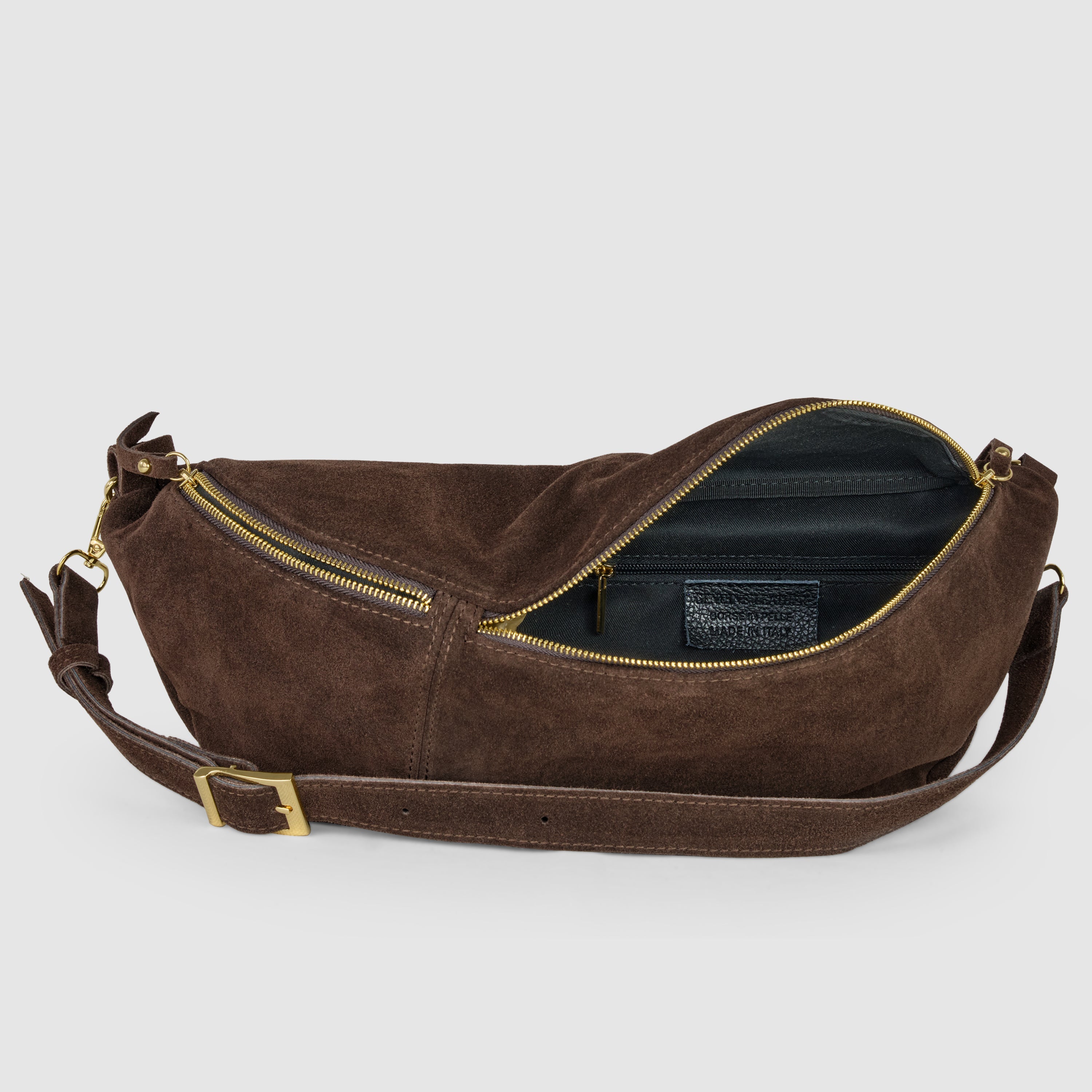 Italian Genuine Suede Crossbody Bag | Genova - Glamourous Grace