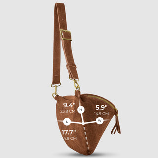 Italian Genuine Suede Crossbody Bag | Genova - Glamourous Grace