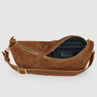 Italian Genuine Suede Crossbody Bag | Genova - Glamourous Grace