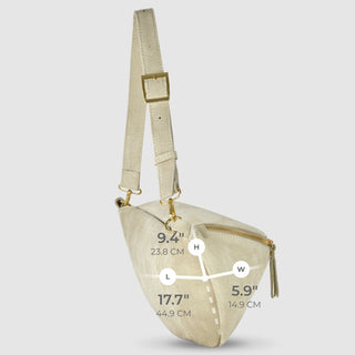 Italian Genuine Suede Crossbody Bag | Genova - Glamourous Grace