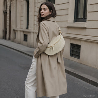 Italian Genuine Suede Crossbody Bag | Genova - Glamourous Grace