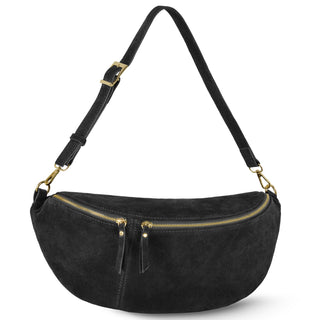 Italian Genuine Suede Crossbody Bag | Genova - Glamourous Grace