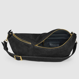 Italian Genuine Suede Crossbody Bag | Genova - Glamourous Grace