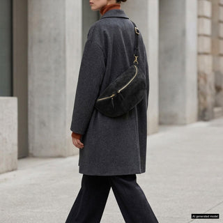 Italian Genuine Suede Crossbody Bag | Genova - Glamourous Grace