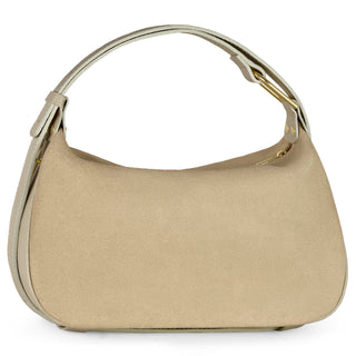 Italian Genuine Suede & Full-Grain Leather Crossbody Bag | Cremona