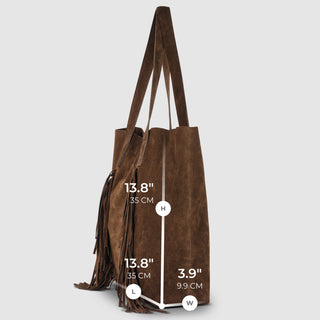 Italian Genuine Suede Tote Bag | Como - Glamourous Grace