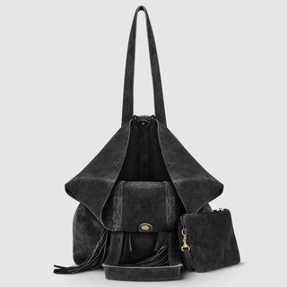 Italian Genuine Suede Tote Bag | Como - Glamourous Grace
