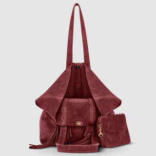 Italian Genuine Suede Tote Bag | Como - Glamourous Grace