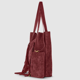 Italian Genuine Suede Tote Bag | Como - Glamourous Grace