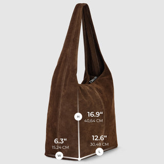 Italian Genuine Suede Hobo Bag | Palermo - Glamourous Grace