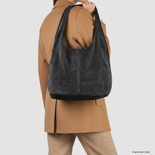 Italian Genuine Suede Hobo Bag | Palermo - Glamourous Grace