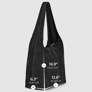 Italian Genuine Suede Hobo Bag | Palermo - Glamourous Grace