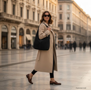 Italian Genuine Suede Hobo Bag | Palermo - Glamourous Grace