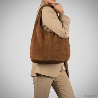 Italian Genuine Suede Hobo Bag | Palermo - Glamourous Grace