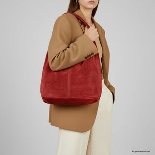 Italian Genuine Suede Hobo Bag | Palermo - Glamourous Grace