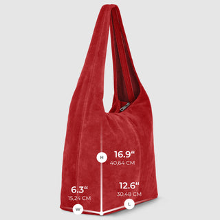 Italian Genuine Suede Hobo Bag | Palermo - Glamourous Grace