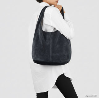 Italian Genuine Suede Hobo Bag | Palermo - Glamourous Grace