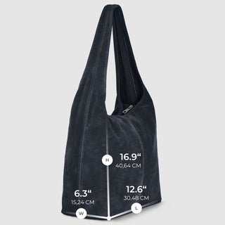 Italian Genuine Suede Hobo Bag | Palermo - Glamourous Grace