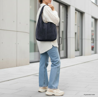 Italian Genuine Suede Hobo Bag | Palermo - Glamourous Grace