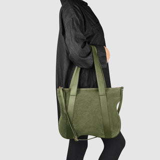 Italian Genuine Suede & Full-Grain Leather Tote Bag | Varese - Glamourous Grace