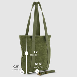 Italian Genuine Suede & Full-Grain Leather Tote Bag | Varese - Glamourous Grace