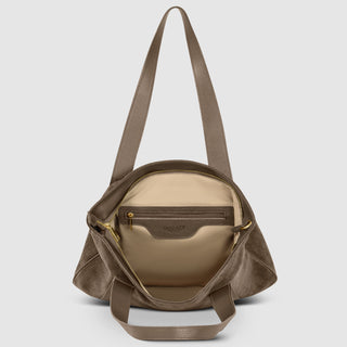 Italian Genuine Suede & Full-Grain Leather Tote Bag | Varese - Glamourous Grace