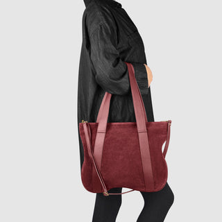 Italian Genuine Suede & Full-Grain Leather Tote Bag | Varese - Glamourous Grace