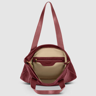 Italian Genuine Suede & Full-Grain Leather Tote Bag | Varese - Glamourous Grace