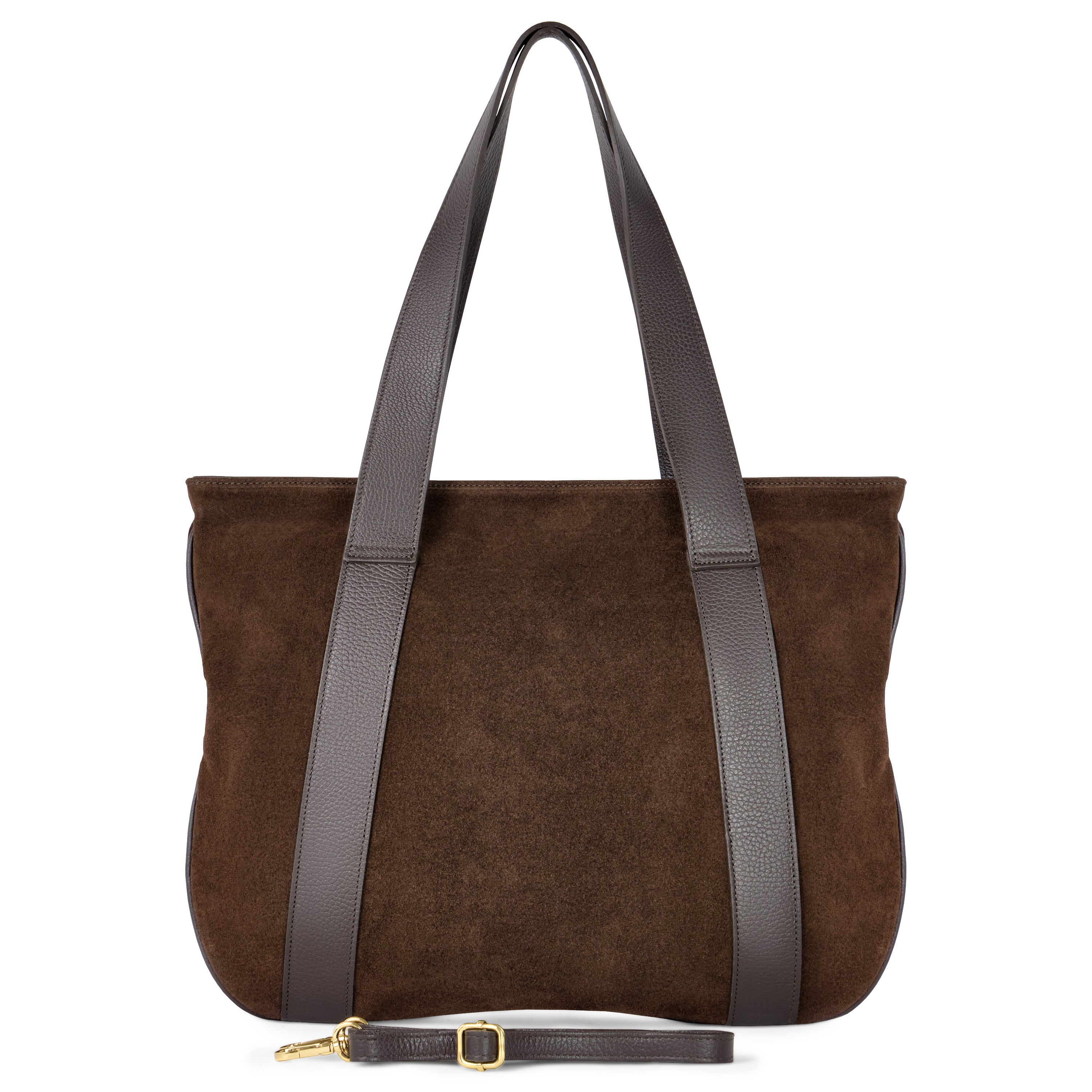 Italian Genuine Suede & Full-Grain Leather Tote Bag | Varese - Glamourous Grace