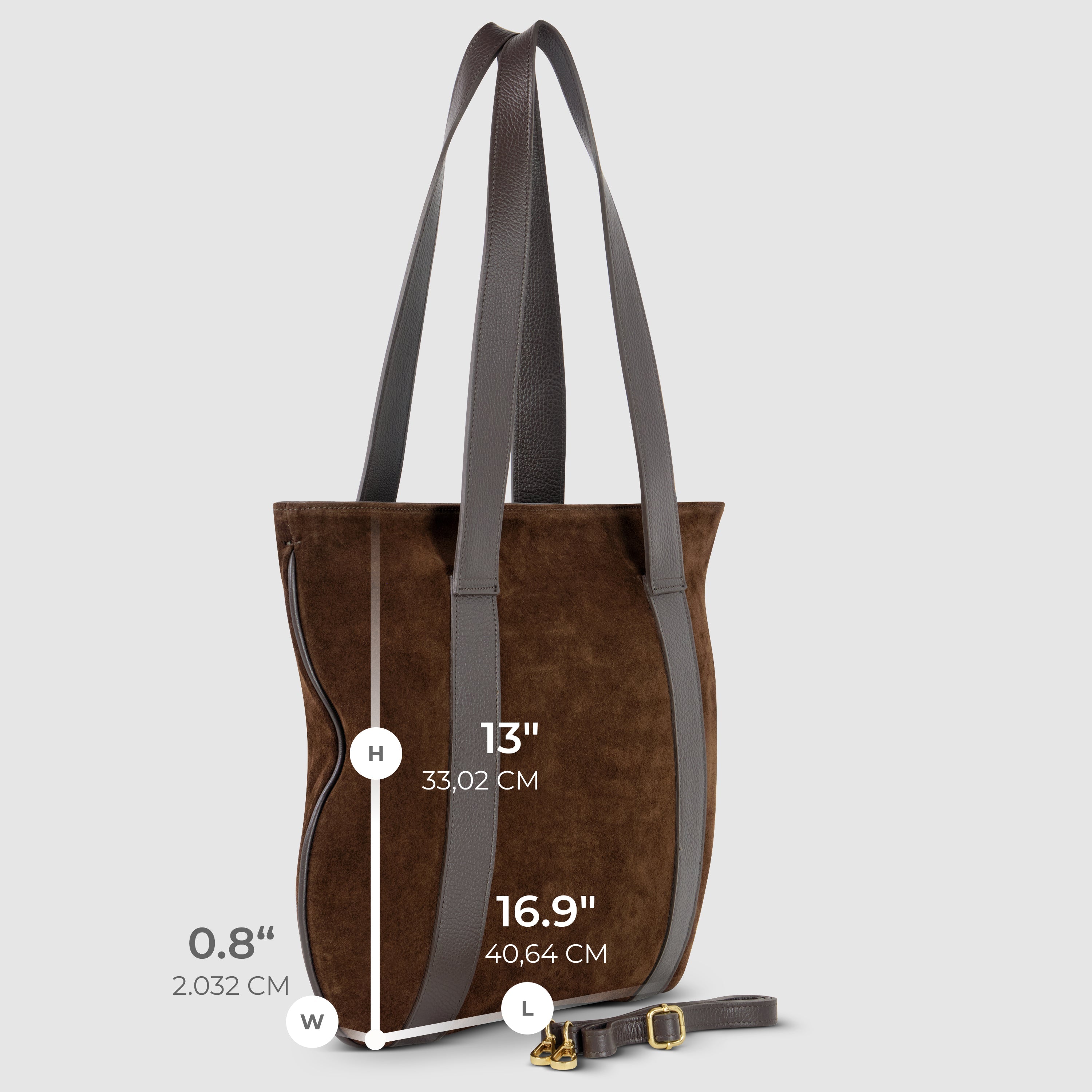 Italian Genuine Suede & Full-Grain Leather Tote Bag | Varese - Glamourous Grace