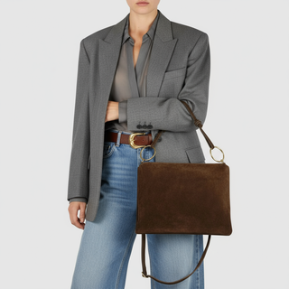Italian Genuine Suede Shoulder Bag | Modena - Glamourous Grace